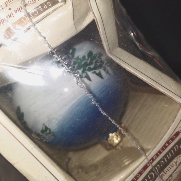 Antique heritage hand painted glass ornament New 4 pack vintage - Picture 5 of 10
